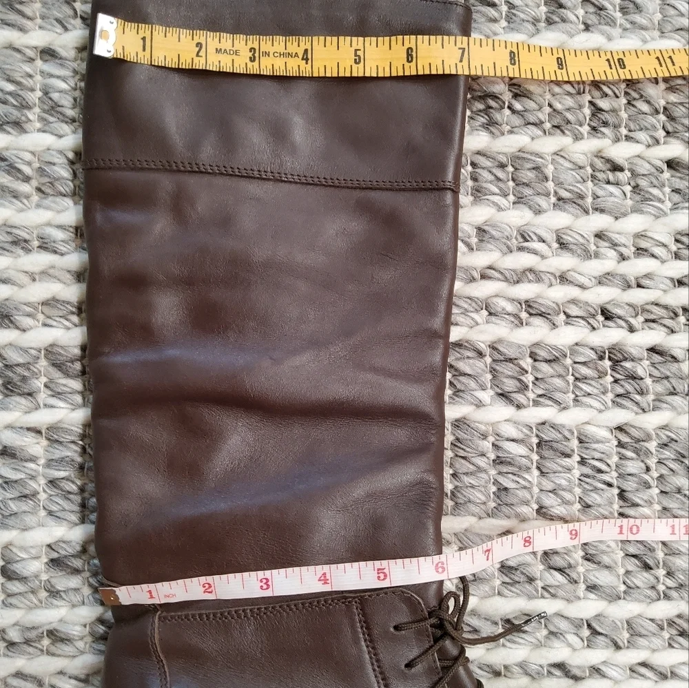Blondo Brown Leather Lace-Up Riding Boots Size 8,5